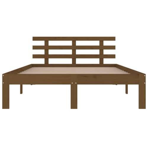 Okvir za krevet od masivnog drva smeđa boja meda 200 x 200 cm - boja meda 200 x 200 cm Cijena