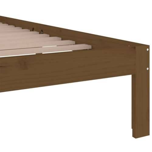 Okvir za krevet od masivnog drva smeđa boja meda 200 x 200 cm - boja meda 200 x 200 cm Cijena