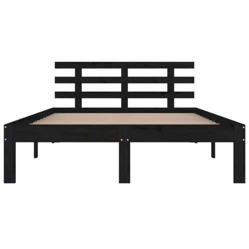 Okvir za krevet od masivnog drva crni 200 x 200 cm - Crna 200 x 200 cm Cijena