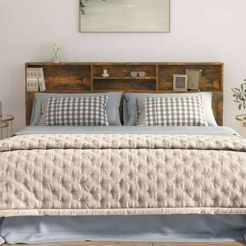 Uzglavlje s ormarićem boja dimljenog hrasta 200 x 19 x 103,5 cm - Dimljeni hrast 200 x 19 x 103.5 cm 1 Cijena
