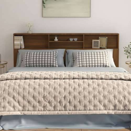 Uzglavlje s ormarićem boja smeđeg hrasta 200 x 19 x 103,5 cm - Smeđi hrast 200 x 19 x 103.5 cm 1 Cijena