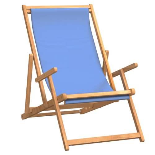 Sklopiva stolica za plažu od masivne tikovine plava Cijena