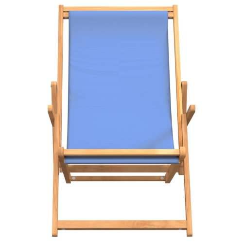 Sklopiva stolica za plažu od masivne tikovine plava Cijena