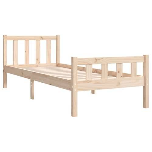 Okvir za krevet od masivnog drva 75 x 190 cm jednokrevetni - Prirodna 75 x 190 cm Cijena
