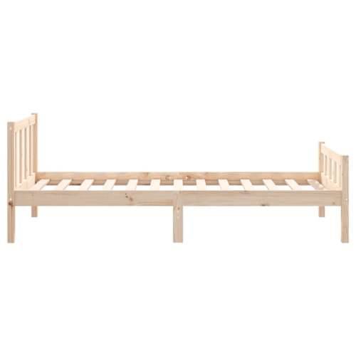 Okvir za krevet od masivnog drva 75 x 190 cm jednokrevetni - Prirodna 75 x 190 cm Cijena