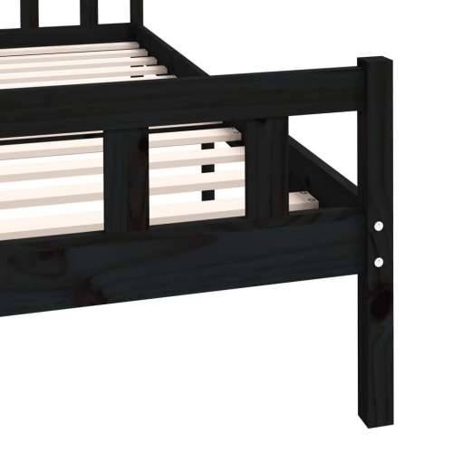 Okvir za krevet od masivnog drva crni 120 x 200 cm - Crna 120 x 200 cm Cijena