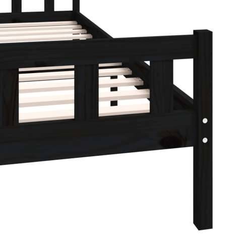 Okvir za krevet od masivnog drva crni 160 x 200 cm - Crna 160 x 200 cm Cijena