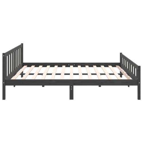 Okvir za krevet od masivnog drva sivi 180 x 200 cm veliki - Siva 180 x 200 cm Cijena