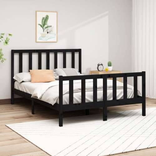 Okvir za krevet od masivne borovine crni 140 x 190 cm - Crna 140 x 190 cm Cijena