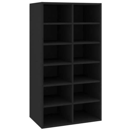 Stalak za cipele crni 54 x 34 x 100,5 cm konstruirano drvo - Crna 1 Cijena