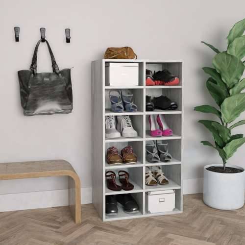 Stalak za cipele boja betona 54x34x100,5 cm konstruirano drvo - Beton siva 1 Cijena
