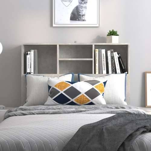 Uzglavlje s ormarićem siva boja betona 100 x 19 x 103,5 cm Beton siva 100 x 19 x 103.5 cm 1 Cijena