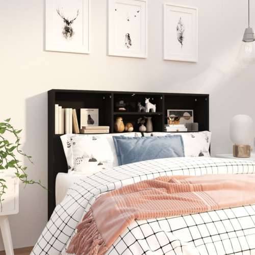 Uzglavlje s ormarićem crno 120 x 19 x 103,5 cm Crna 120 x 19 x 103.5 cm 1 Cijena