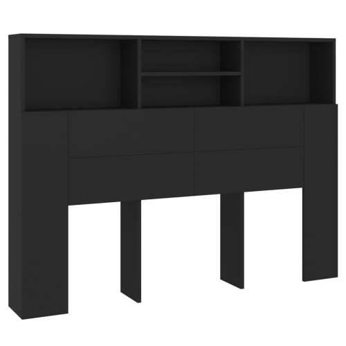 Uzglavlje s ormarićem crno 140 x 19 x 103,5 cm Cijena