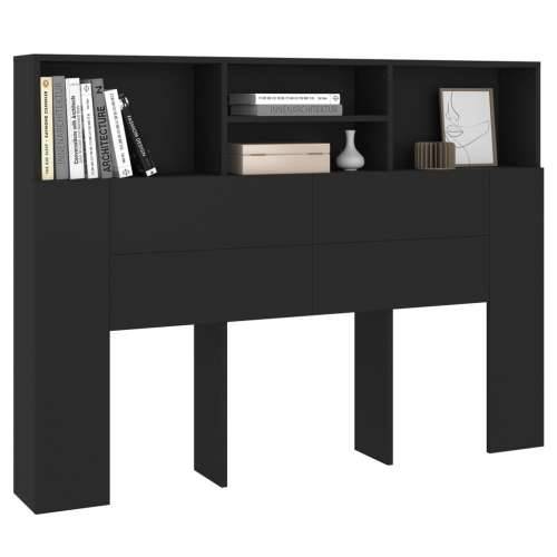 Uzglavlje s ormarićem crno 140 x 19 x 103,5 cm - Crna 140 x 19 x 103.5 cm 1 Cijena