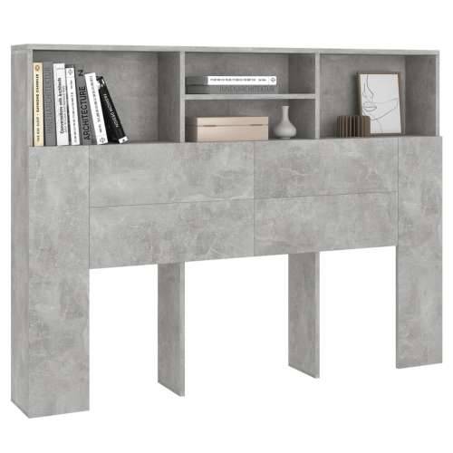 Uzglavlje s ormarićem siva boja betona 140 x 19 x 103,5 cm - Beton siva 140 x 19 x 103.5 cm 1 Cijena