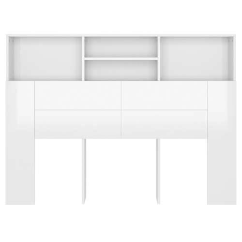 Uzglavlje s ormarićem visoki sjaj bijelo 140 x 19 x 103,5 cm - Visoko sjajno bijela 140 x 19 x 103.5 cm 1 Cijena