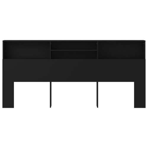 Uzglavlje s ormarićem crno 220 x 19 x 103,5 cm - Crna 1 Cijena