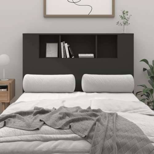 Uzglavlje s ormarićem crno 120 x 18,5 x 102,5 cm - Crna 1 Cijena