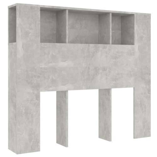Uzglavlje s ormarićem siva boja betona 120 x 18,5 x 102,5 cm - Beton siva 1 Cijena