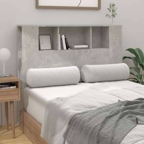 Uzglavlje s ormarićem siva boja betona 120 x 18,5 x 102,5 cm - Beton siva 1 Cijena