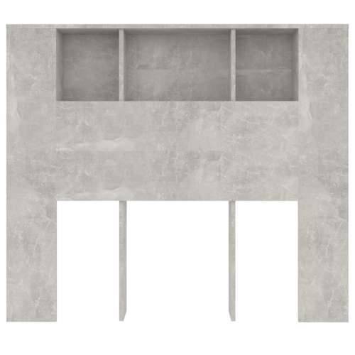 Uzglavlje s ormarićem siva boja betona 120 x 18,5 x 102,5 cm - Beton siva 1 Cijena