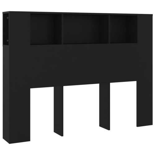 Uzglavlje s ormarićem crno 140 x 18,5 x 104,5 cm - Crna 1 Cijena