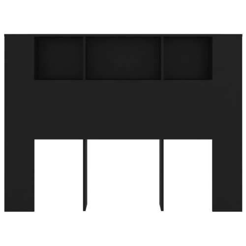 Uzglavlje s ormarićem crno 140 x 18,5 x 104,5 cm - Crna 1 Cijena