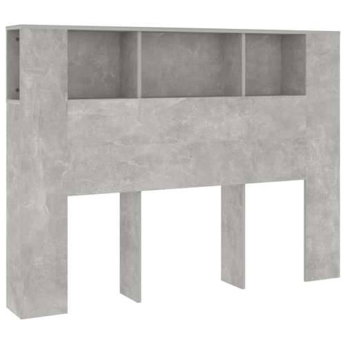 Uzglavlje s ormarićem siva boja betona 140 x 18,5 x 104,5 cm - Beton siva 1 Cijena