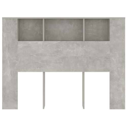 Uzglavlje s ormarićem siva boja betona 140 x 18,5 x 104,5 cm - Beton siva 1 Cijena