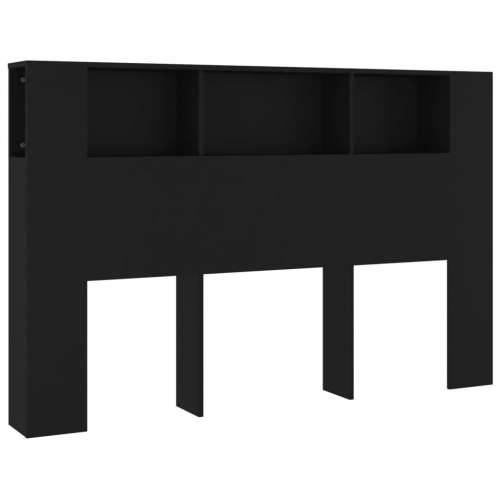 Uzglavlje s ormarićem crno 160 x 18,5 x 104,5 cm - Crna 1 Cijena