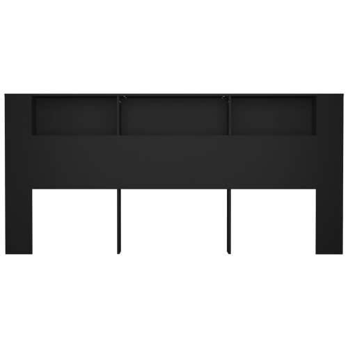 Uzglavlje s ormarićem crno 220x18,5x104,5 cm - Crna 1 Cijena