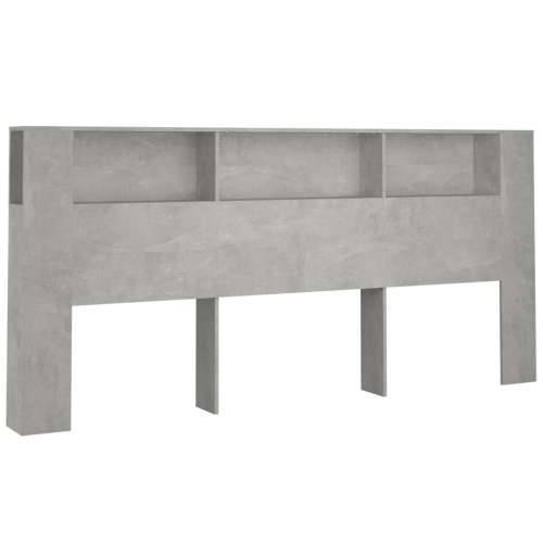 Uzglavlje s ormarićem siva boja betona 220x18,5x104,5 cm - Beton siva 1 Cijena