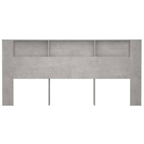 Uzglavlje s ormarićem siva boja betona 220x18,5x104,5 cm - Beton siva 1 Cijena