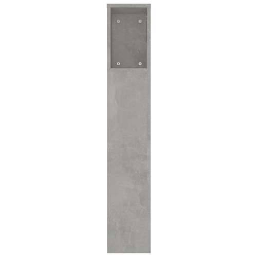 Uzglavlje s ormarićem siva boja betona 220x18,5x104,5 cm - Beton siva 1 Cijena