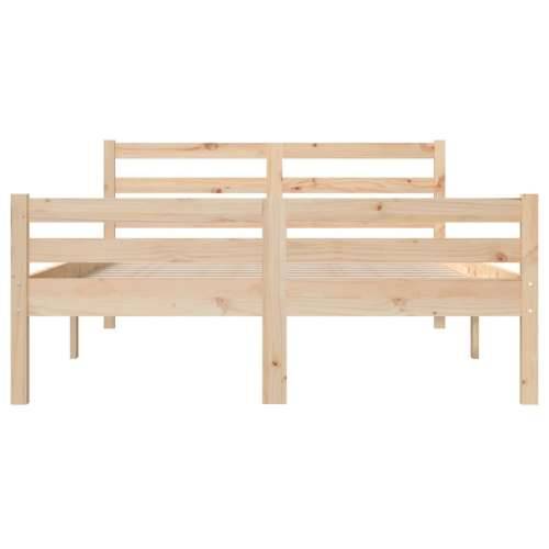 Okvir za krevet od masivnog drva 140 x 190 cm Prirodna 140 x 190 cm Cijena