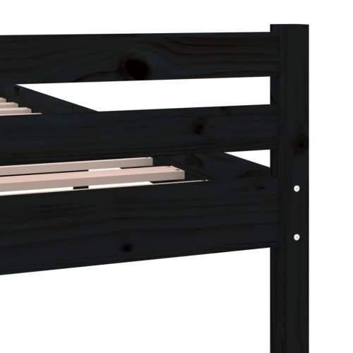 Okvir za krevet od masivnog drva crni 140 x 190 cm - Crna 140 x 190 cm Cijena