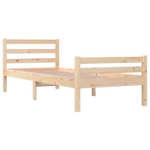 Okvir za krevet od masivnog drva 90 x 200 cm - Prirodna 90 x 200 cm Cijena