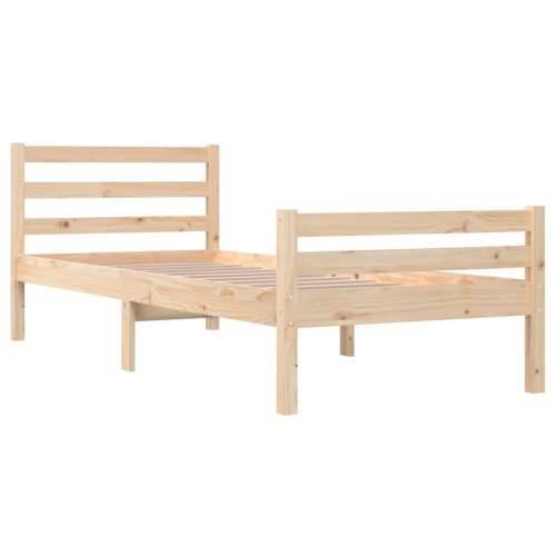 Okvir za krevet od masivnog drva 100 x 200 cm - Prirodna 100 x 200 cm Cijena
