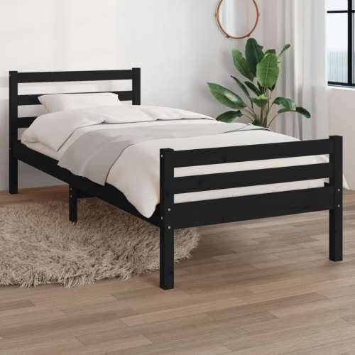 Okvir za krevet od masivnog drva crni 100 x 200 cm Crna 100 x 200 cm Cijena