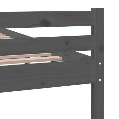 Okvir za krevet od masivnog drva sivi 140 x 200 cm - Siva 140 x 200 cm Cijena