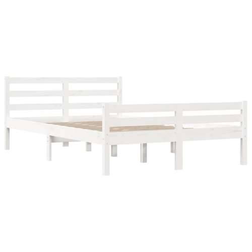 Okvir za krevet od masivnog drva bijeli 160 x 200 cm - Bijela 160 x 200 cm Cijena