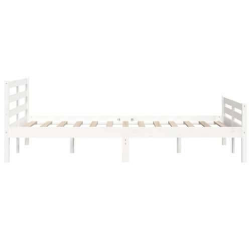 Okvir za krevet od masivnog drva bijeli 160 x 200 cm - Bijela 160 x 200 cm Cijena