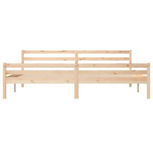 Okvir kreveta bez madraca 200 x 200 cm od masivnog drva - Prirodna 200 x 200 cm Cijena