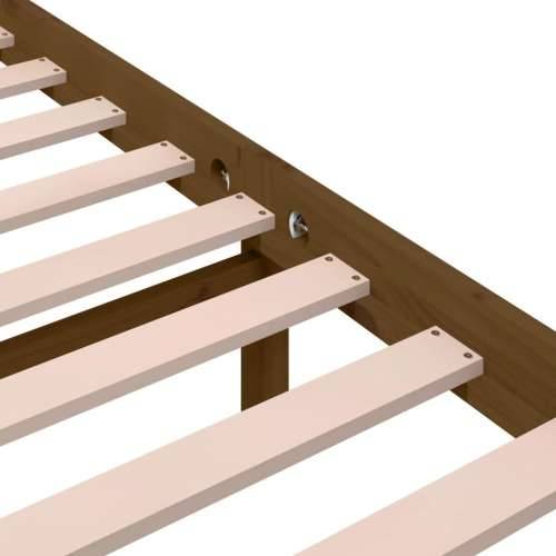 Okvir za krevet od masivnog drva smeđa boja meda 200 x 200 cm - boja meda 200 x 200 cm Cijena