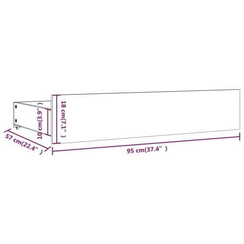 Ladice za krevet 4 kom crne od masivne borovine - Crna 95 x 57 x 18 cm Cijena