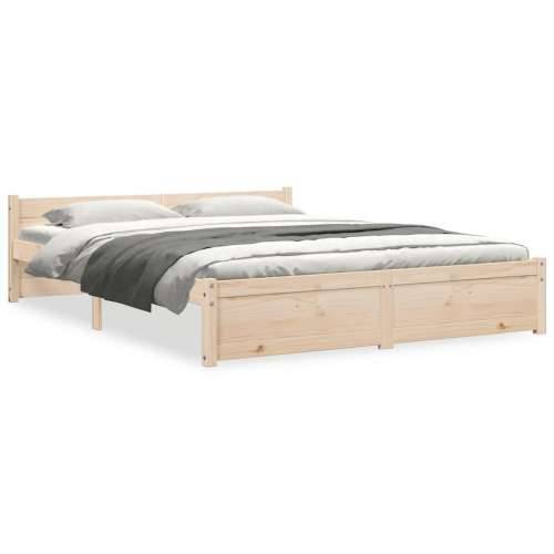 Okvir za krevet od masivnog drva 140 x 190 cm - Prirodna 140 x 190 cm Cijena