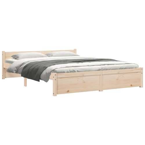 Okvir za krevet od masivnog drva 140 x 190 cm - Prirodna 140 x 190 cm Cijena