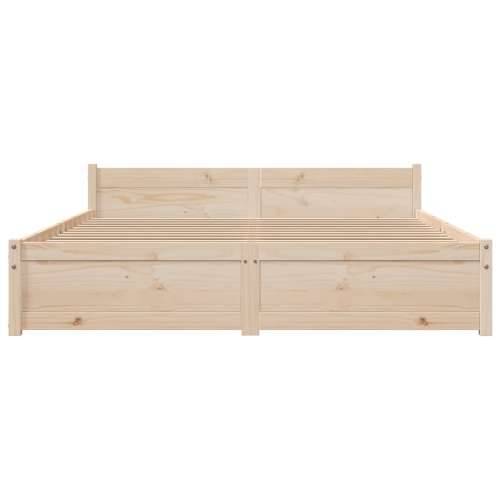 Okvir za krevet od masivnog drva 140 x 190 cm - Prirodna 140 x 190 cm Cijena