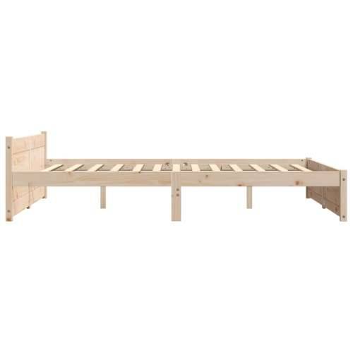 Okvir za krevet od masivnog drva 140 x 190 cm - Prirodna 140 x 190 cm Cijena